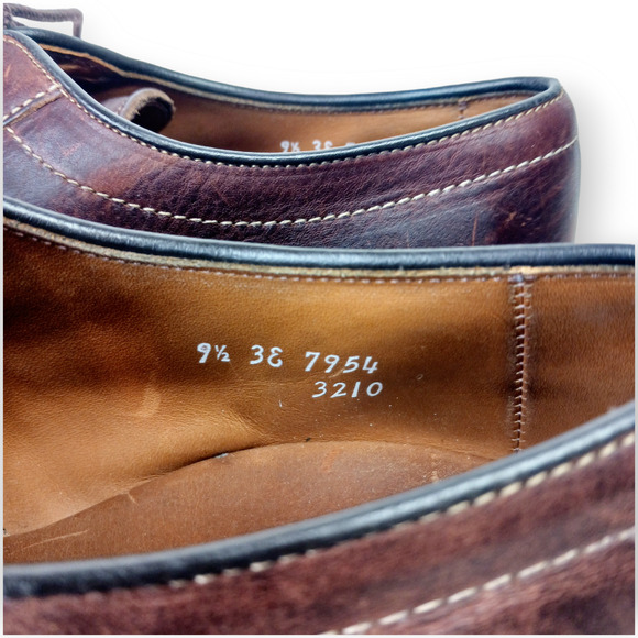 Allen Edmonds SZ 9.5 Mapleton Brown Lace Up Bicycle-Derby Style 7954 - Picture 9 of 9